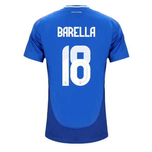 Italija Nicolo Barella #18 Domaci Dres EP 2024 Kratak Rukav